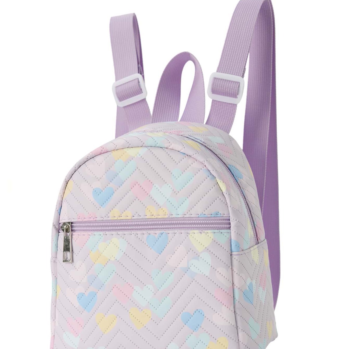 The 2024 new multi-color printed wavy embroidered ribbon mini women's backpack is a cross-border bestseller details Picture