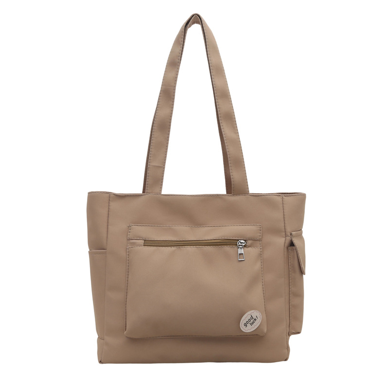 Lazy style large-capacity canvas bag for girls 2025 new fashion student computer bag for class, single-shoulder hand-held tote bag Item Picture