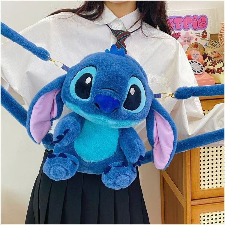 New Teddy plush backpack, soft and cute casual crossbody bag, adorable doll handbag, cartoon and cute wholesale Specification drawing