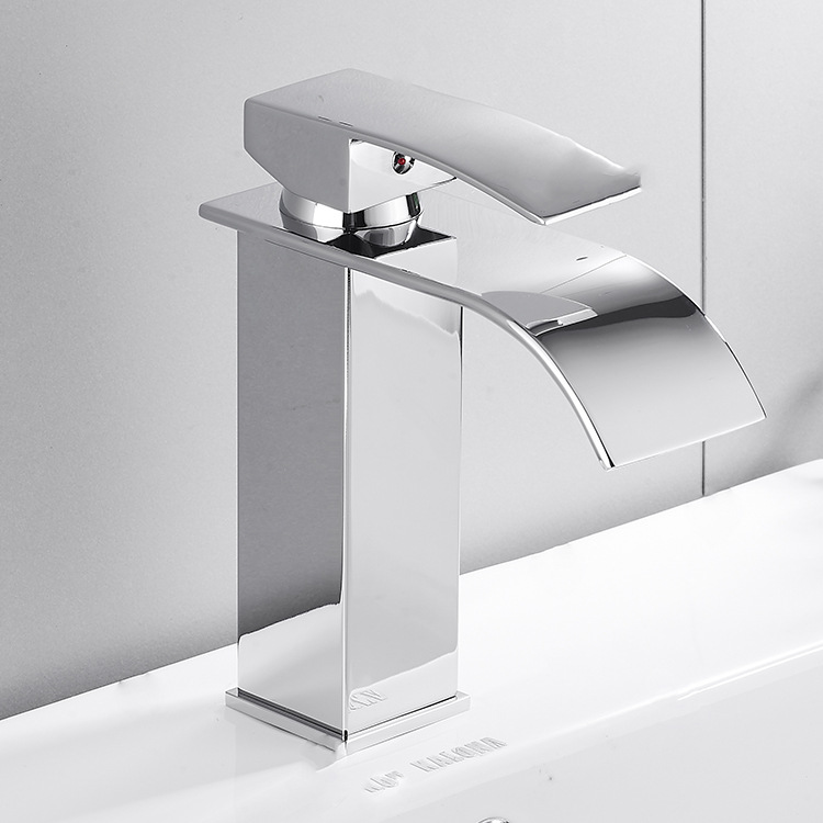 Cross-border waterfall faucet, washbasin faucet, hot and cold washbasin, under-counter basin, countertop basin, washbasin faucet full figure