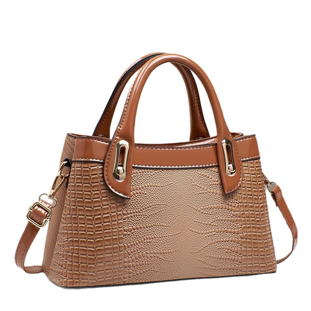 New crocodile pattern handbag, cross-border women's bag, European and American women's bag, single-shoulder bag, crossbody bag, one-piece consignment Item Picture