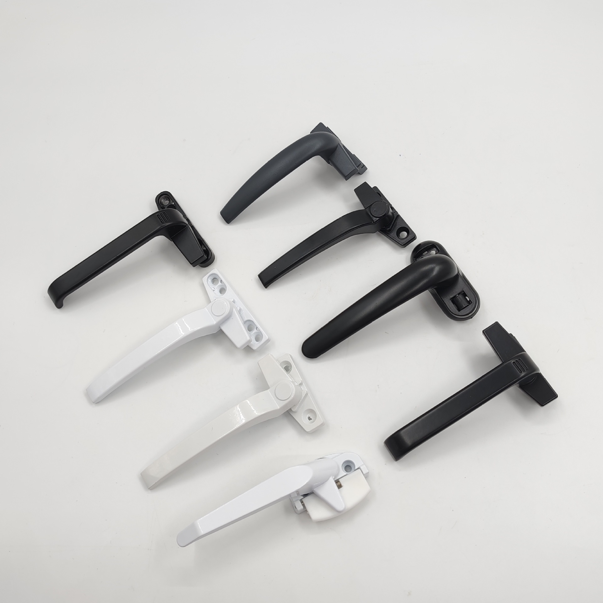 Export aluminum alloy handle, aluminum alloy window handle, swing door and window handle, type 38 outward-sliding door and window handle Specification drawing