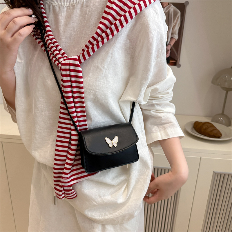 High-end and stylish small bag for women, 2025 new trendy and versatile crossbody bag with bow mini square bag Specification drawing