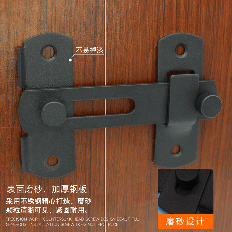 Thickened stainless steel red antique copper door latch, door bolt, pet cage lock, latch, safety bolt, sliding door latch, door lock details Picture