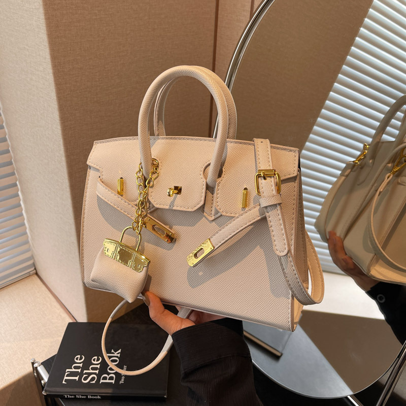 Simple hand-held platinum bag for women, 2025 new trendy bag, versatile large-capacity Kelly bag for women, single-shoulder crossbody bag details Picture