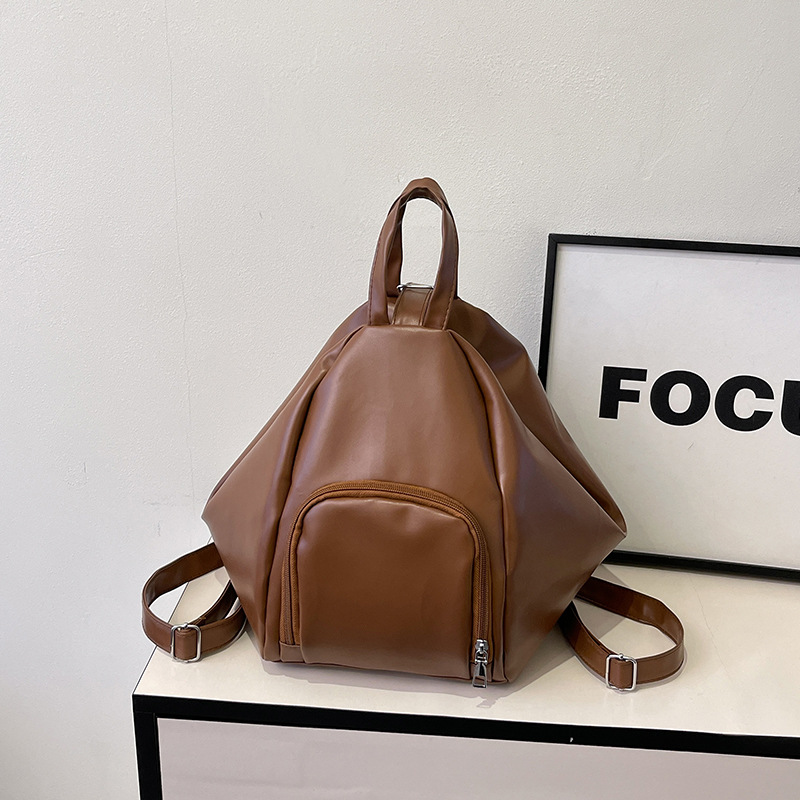 Cross-border high-end retro large-capacity backpack for women 2025 new style casual and versatile commuting single-shoulder crossbody bag trend full figure