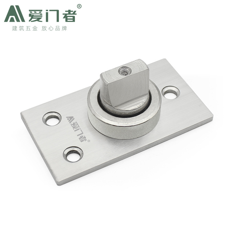 360-degree revolving door, small floor spring wooden door without grooving, hidden floor hinge screen, top and bottom rotating shaft, upper and lower hinges details Picture