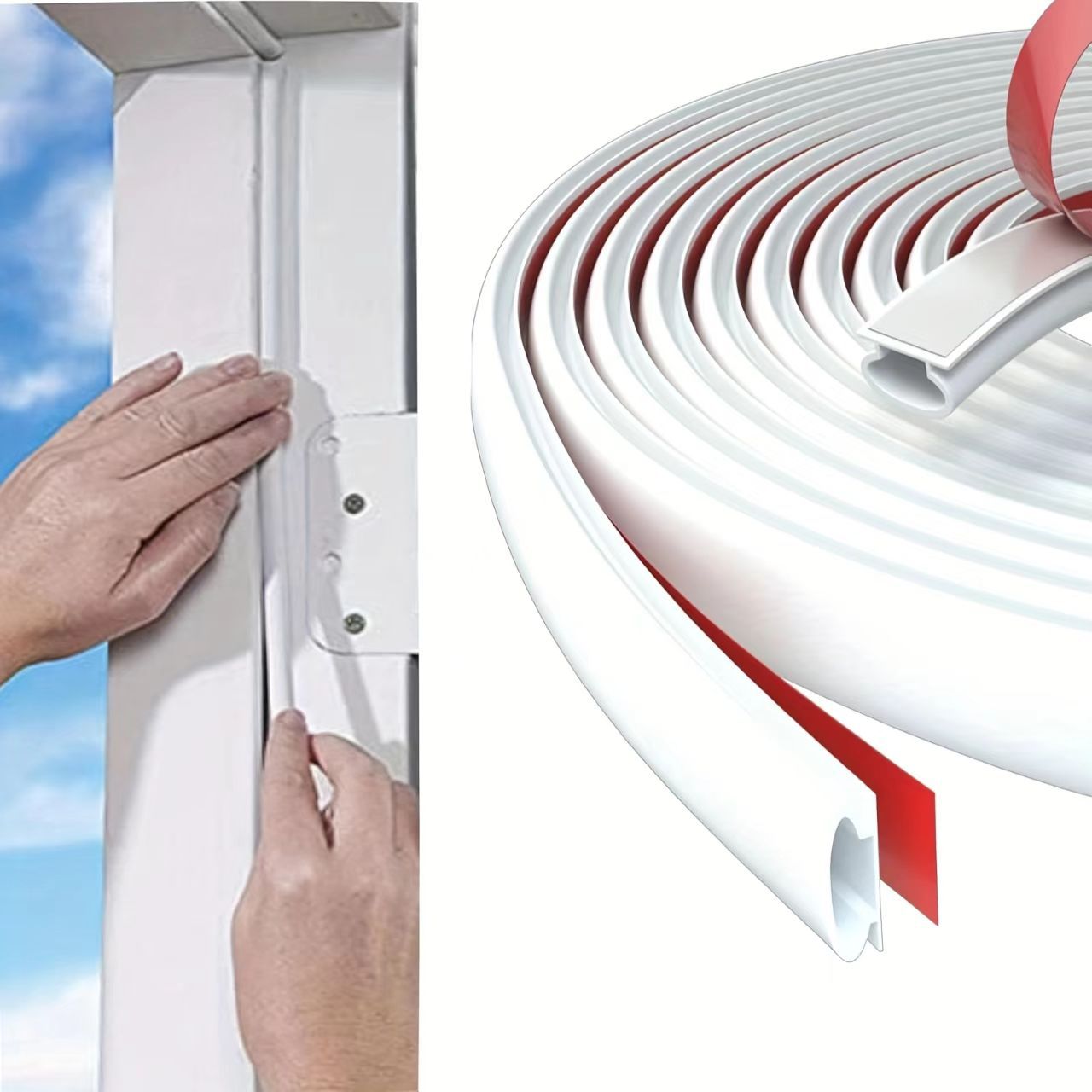 Anti-theft door sealing strips, door gap self-adhesive strips, windproof entrance door edge sealing strips, heat preservation, sound insulation, dust-proof and anti-collision rubber strips details Picture