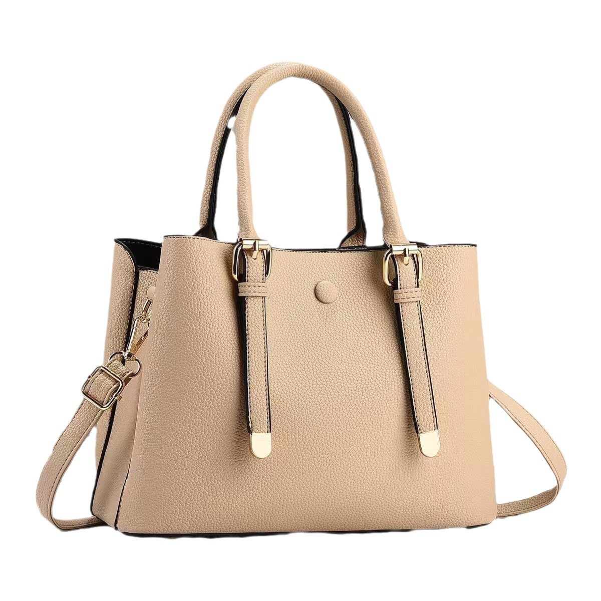 Cross-border handbag for women 2024 New style lychee pattern handbag, fashionable and trendy, large-capacity single-shoulder women's bag, crossbody large bag Item Picture