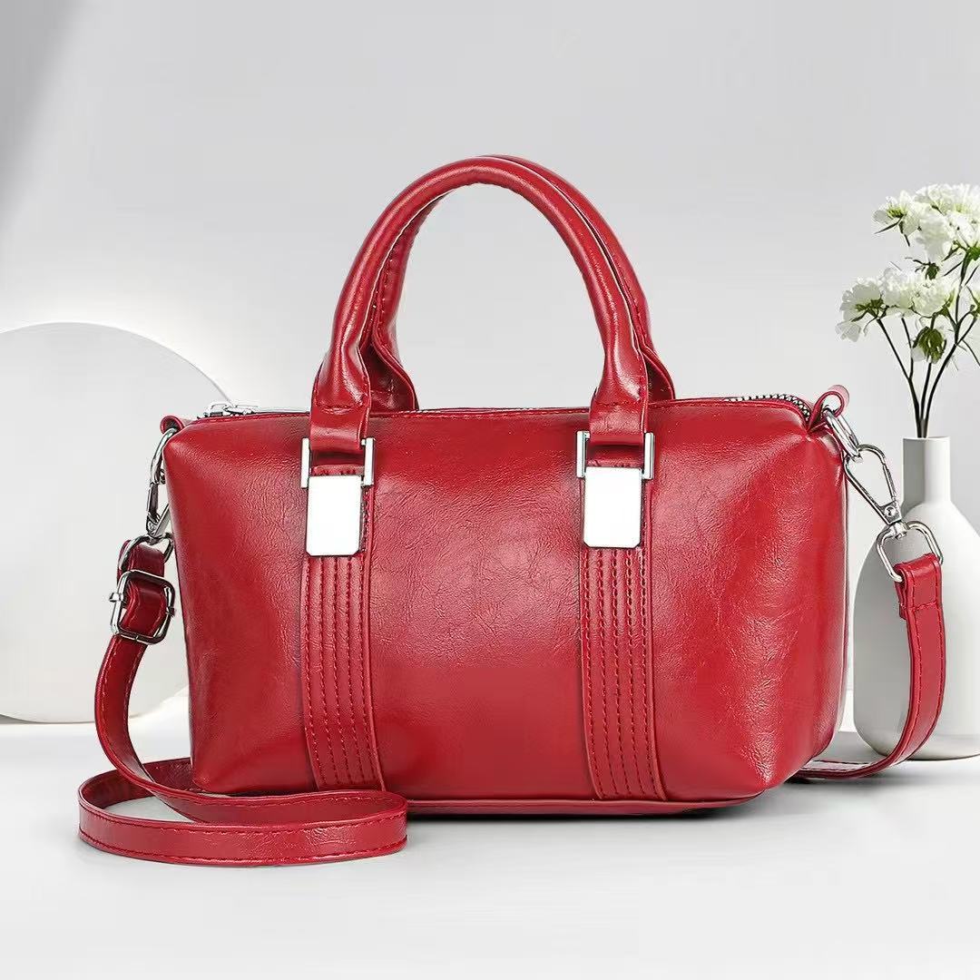A fashionable women's handbag with solid color and texture, a crossbody bag, a new simple commuting handbag and tote bag for the autumn and winter of 2025, looking stylish Specification drawing