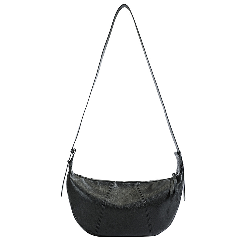 Retro bag with large capacity for women, 2024 new casual and niche design, crossbody horn bag, versatile for commuting, dumpling bag Item Picture