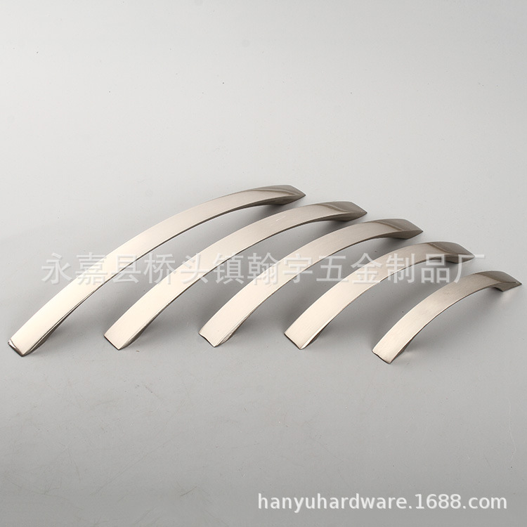 Wenzhou aluminum alloy drawer door handles, modern and simple brushed cabinet handles, furniture hardware cross-border handles details Picture