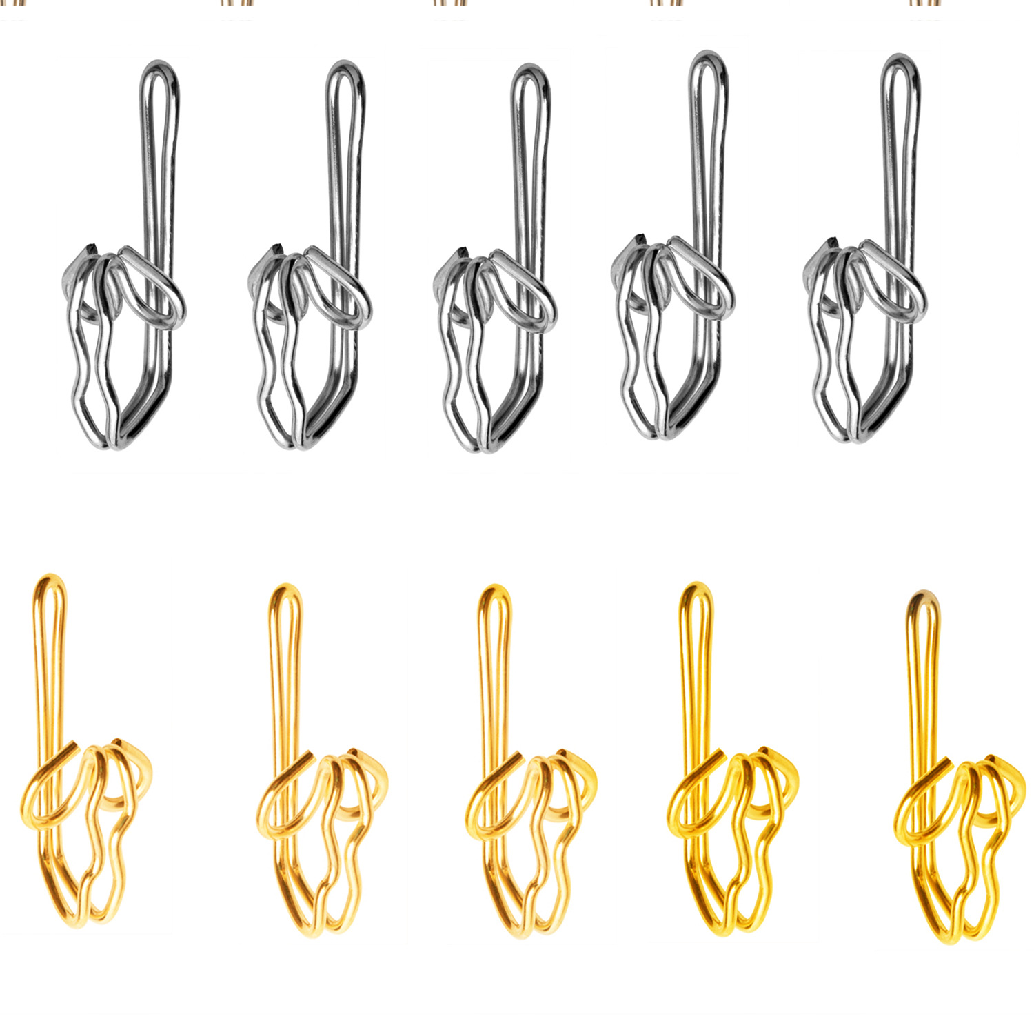 Butterfly curtain hooks, 50/100 pieces per pack, metal curtain hooks, bag hooks, and curtain accessory hooks are available in stock details Picture