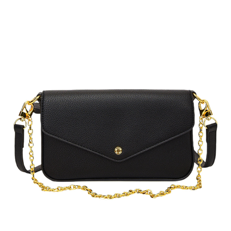 A stylish, high-end, and light luxury envelope bag for women, a new 2025 versatile solid color simple chain single-shoulder crossbody bag Item Picture