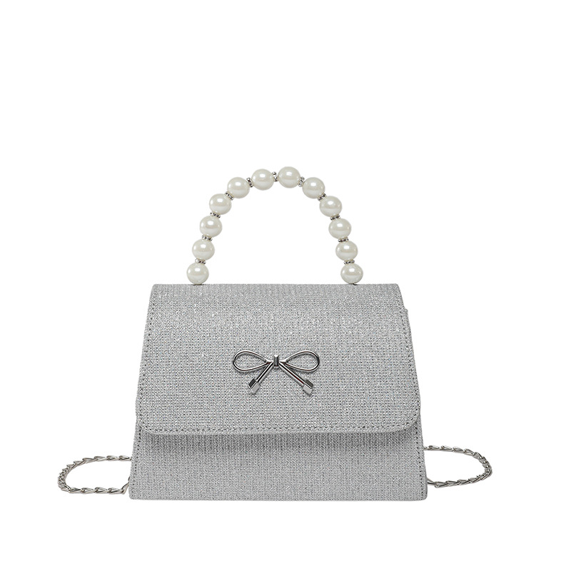 Spring 2025 new bow, high-end single-shoulder bag, stylish and simple commuter crossbody bag, elegant handbag Item Picture