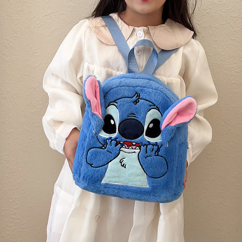 New Japanese-style ins plush toy backpack, large capacity, cute and girlish plush toy backpack, cross-border version details Picture