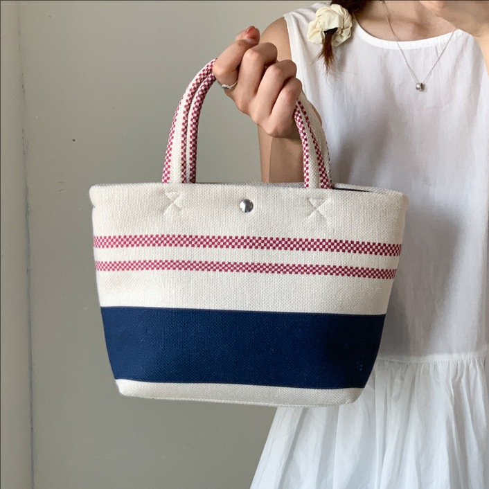 Fashionable, simple, niche and high-end canvas basket bag for women, 2025 new style, versatile single-shoulder crossbody bag full figure