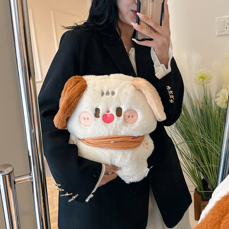 New original soft and cute country dog backpack, ins cartoon cute doll bag, claw machine doll for gift exchange Application Scenario