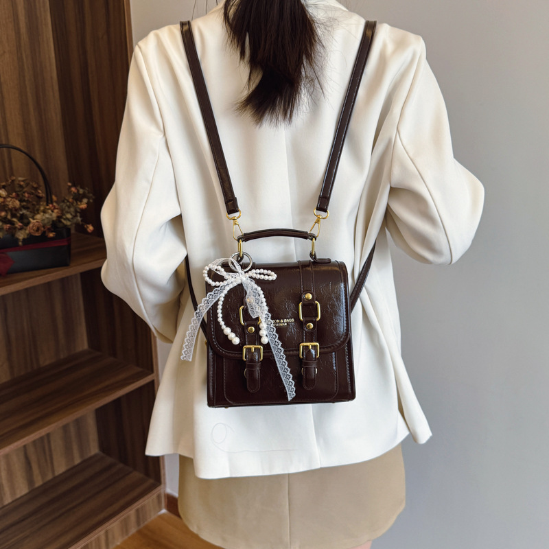 Japanese-style small bag for women, 2025 new casual street trend, Korean-style backpack, fashionable and lightweight travel backpack for women details Picture