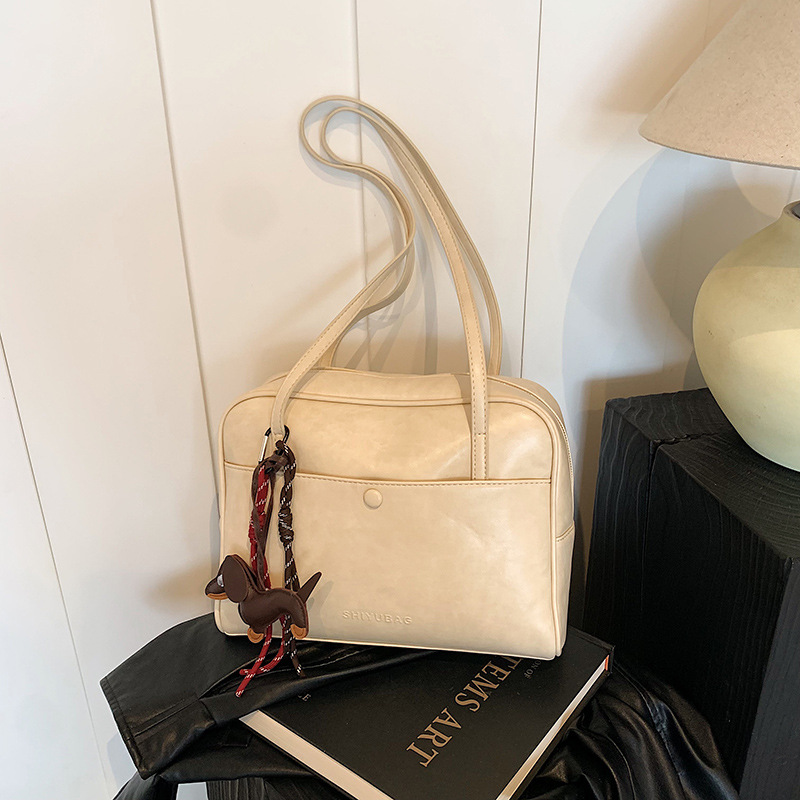 Maillard Women's 2024 new style high-end retro versatile shoulder bag, large capacity hand-held bag, commuting bag Specification drawing