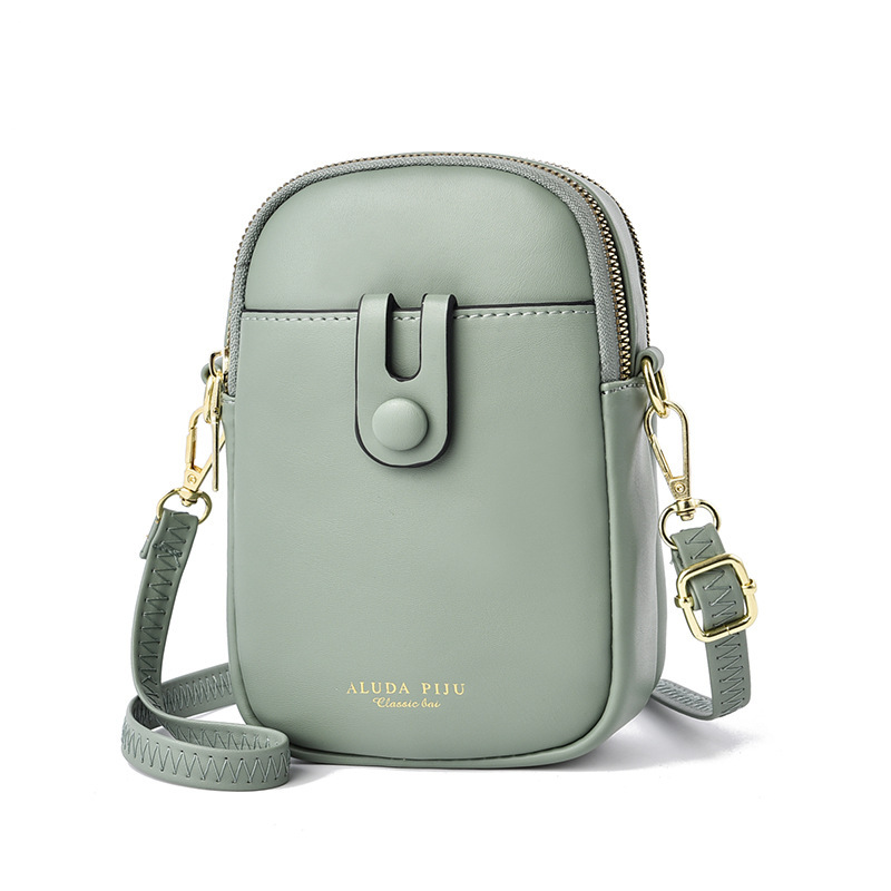 The new 2024 summer Korean version of the simple single-shoulder women's bag in a fresh and candy-colored color-blocking style, a trendy crossbody phone bag for women details Picture