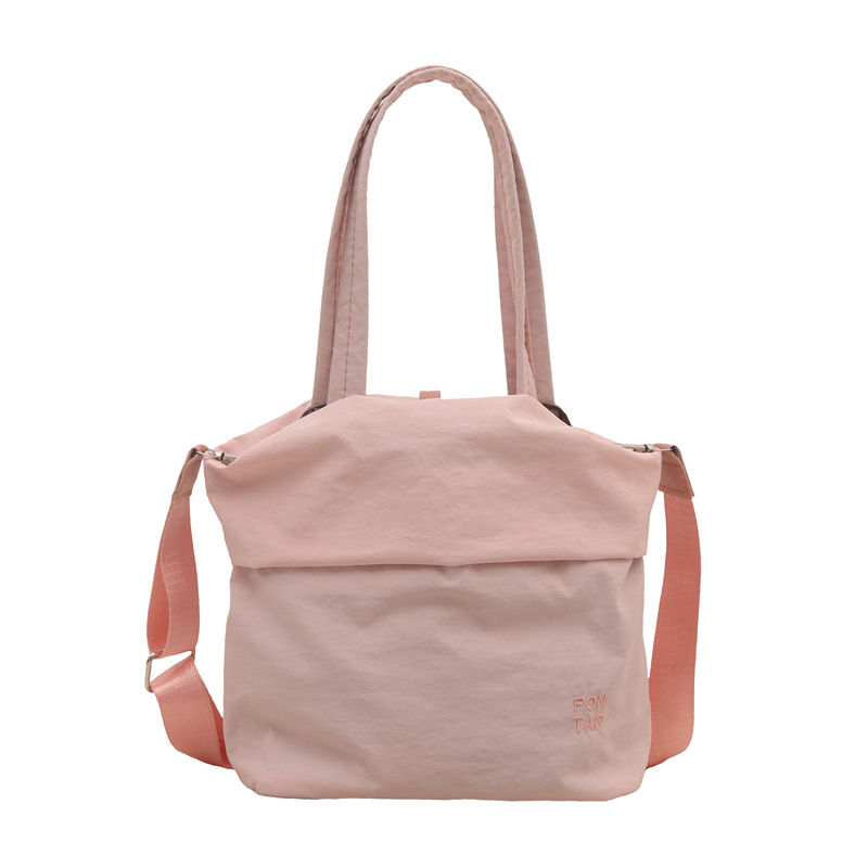 Simple nylon fabric bag for women, 2025 new style fashionable Korean version hand-held tote bag, versatile single-shoulder crossbody bag Item Picture