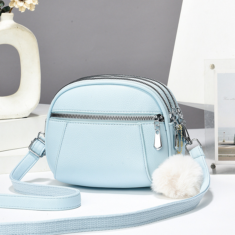 The new cross-border high-quality Little Apple crossbody bag, the popular big eater three-layer mobile phone bag, and the casual and trendy single-shoulder bag for women Specification drawing