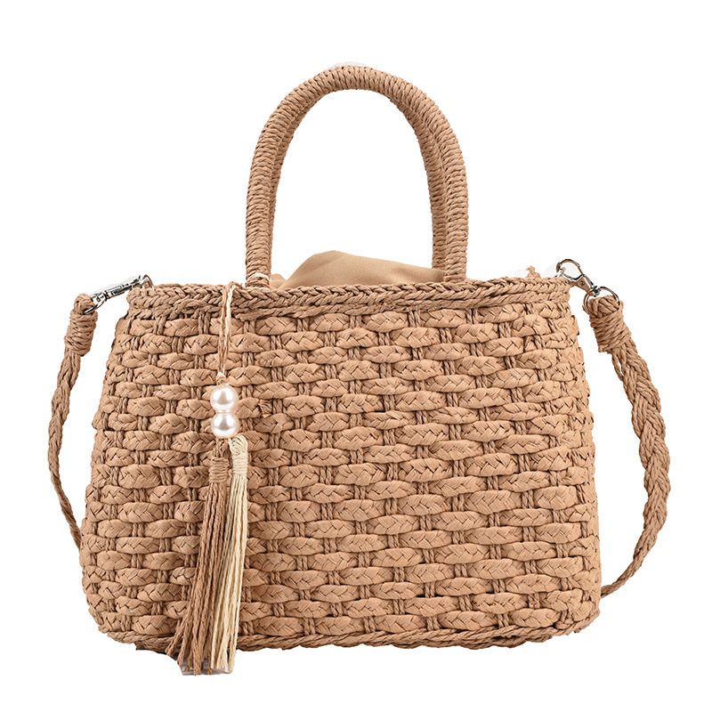 Large-capacity straw woven bag 2025 new trend Spring and Summer fashion versatile crossbody bag Women's bag simple hand-held woven bag Item Picture