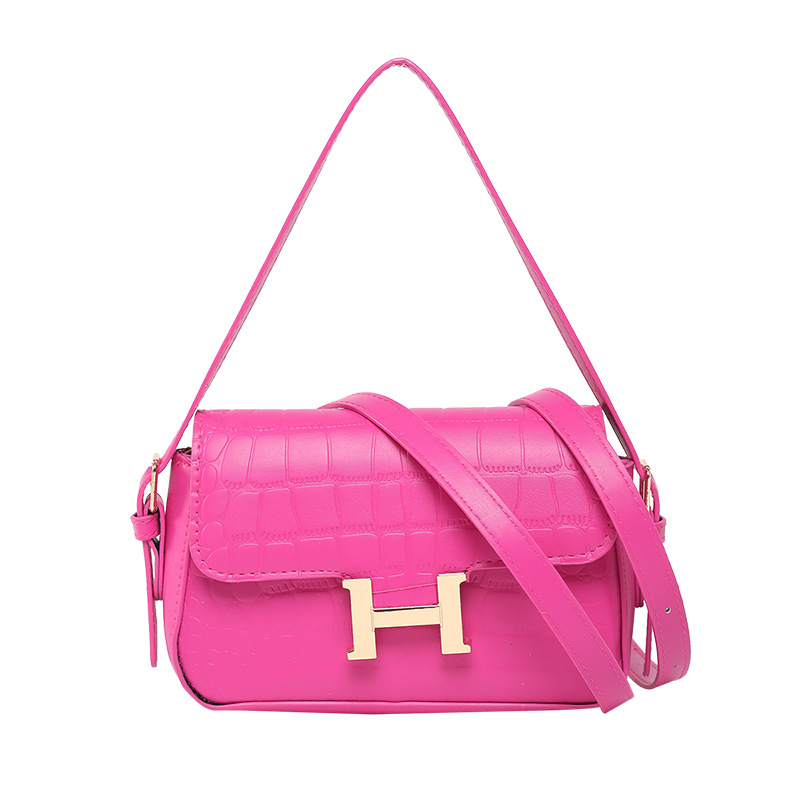 Women's cross-border bags: Simple and fashionable stone-patterned hand-held shoulder crossbody bag, mini square bag for women Item Picture