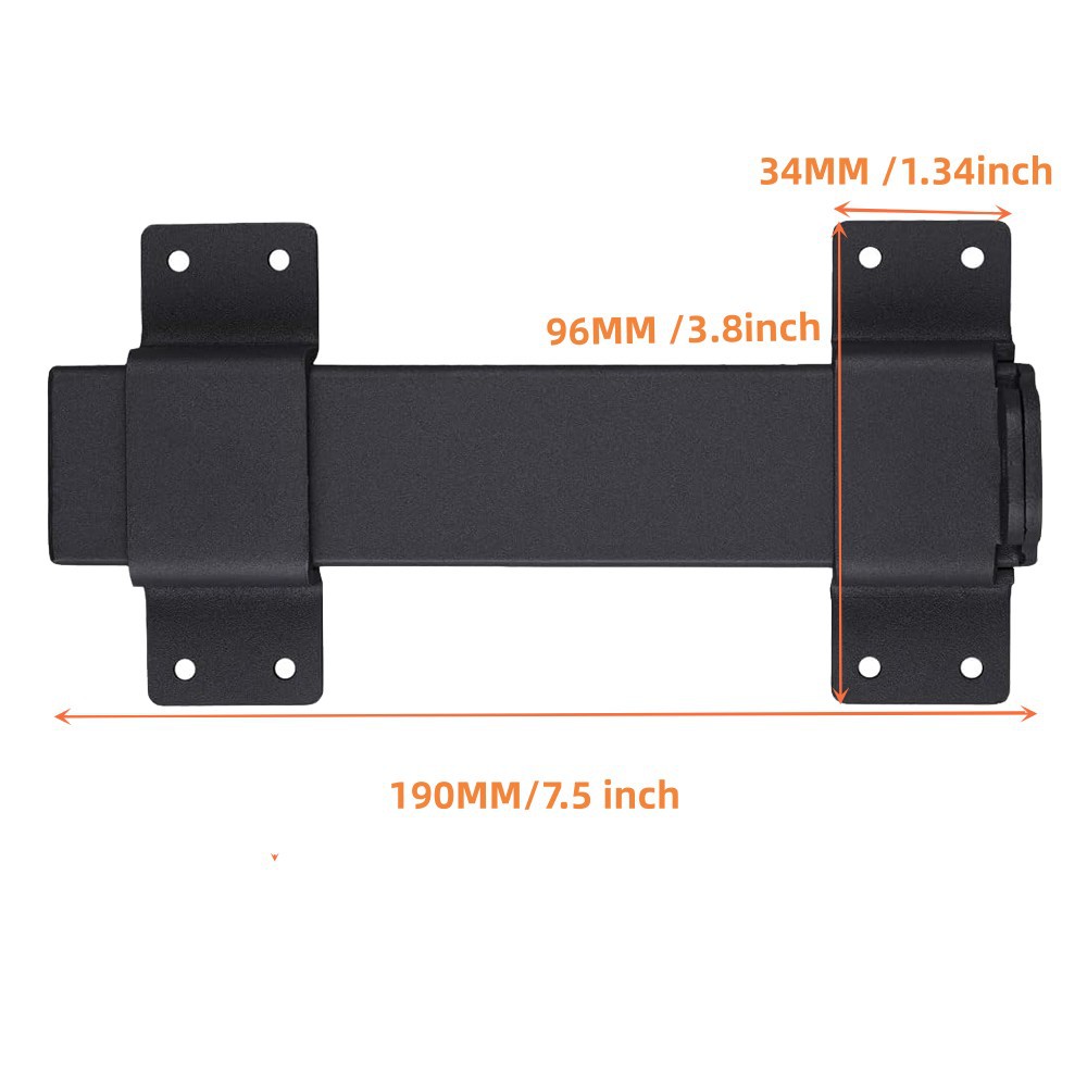 E-commerce wholesale 7.5-inch heavy-duty safety sliding lock with padlock barn door adjustable indoor and outdoor latches Specification drawing