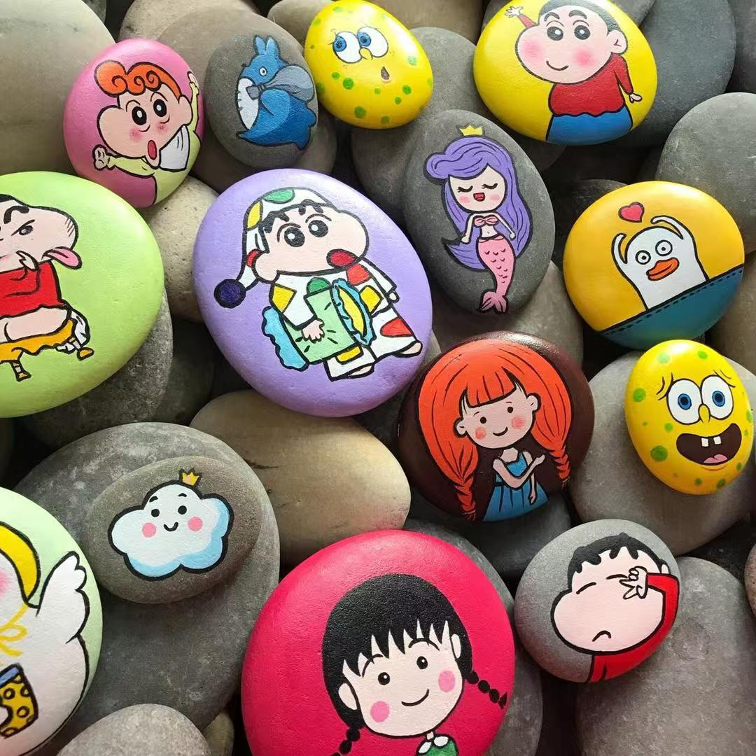 DIY painted stones, hand-painted pebble raw stones, children's drawing stones, cartoon creative stones, painting stones are supplied by the manufacturer Application Scenario