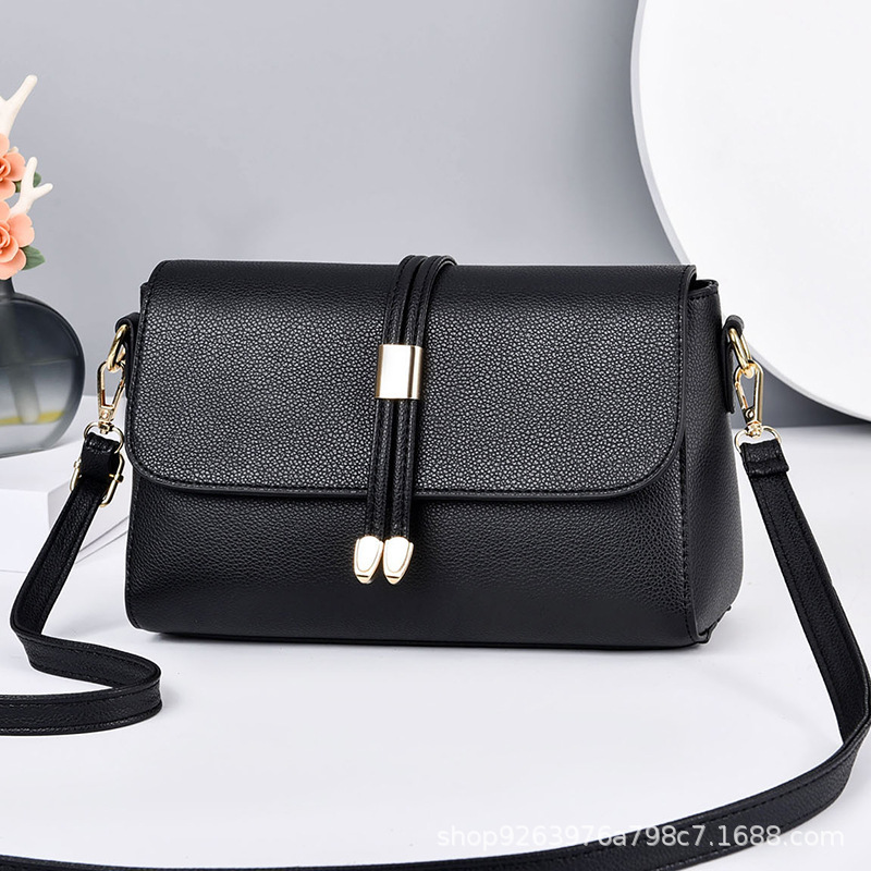 Middle-aged women's bags for foreign trade, small bags, new trendy and versatile soft leather single-shoulder bags for cross-border women, and crossbody bags for elderly mothers full figure