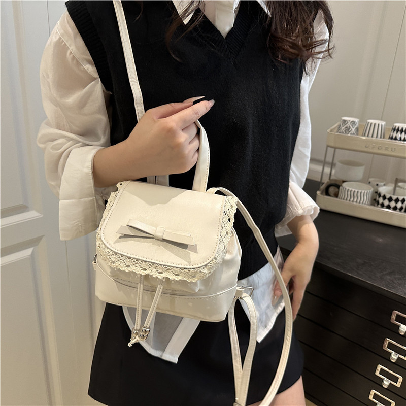 New fashionable school-style backpack, a versatile and high-end handbag for women, a cute ballet-style small backpack details Picture