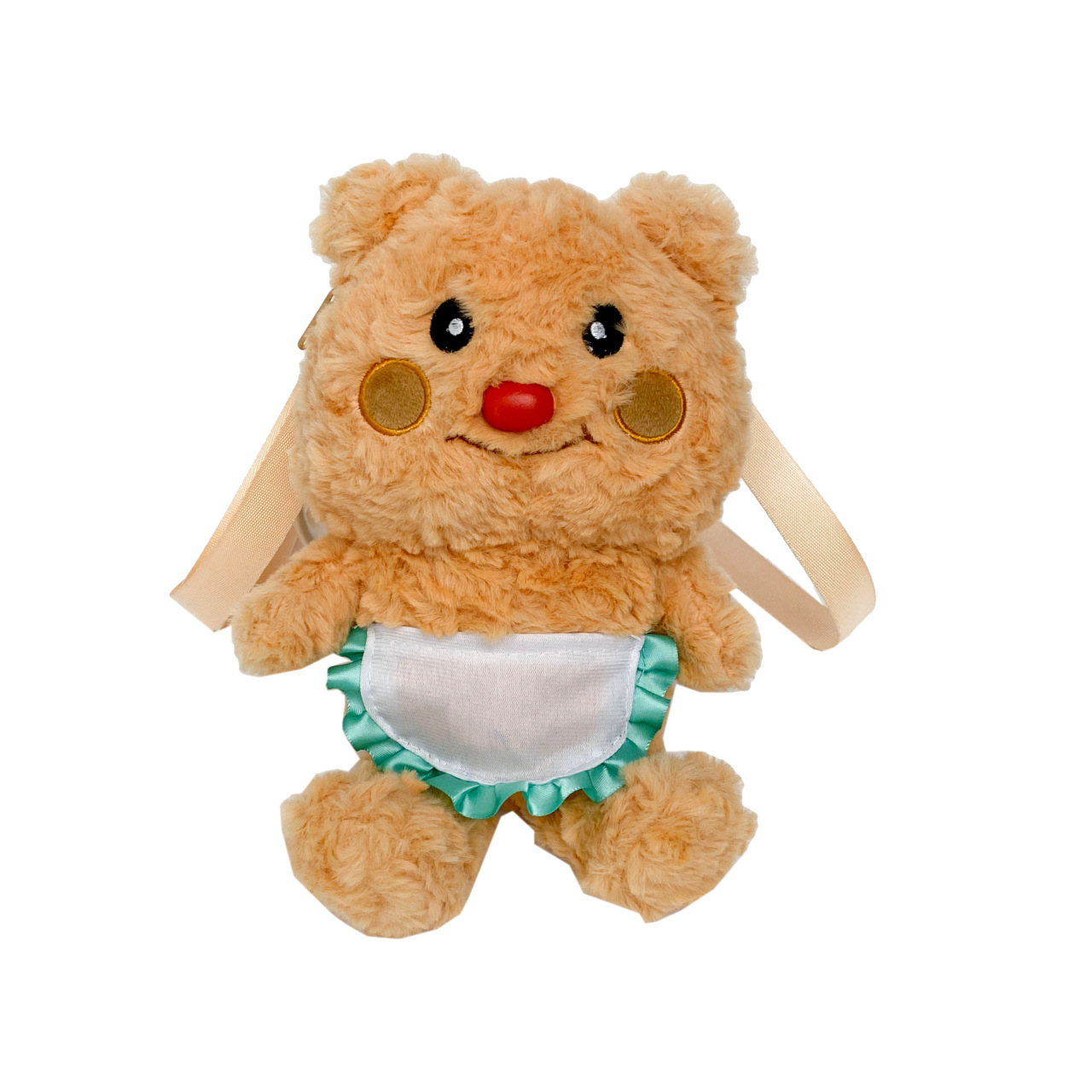 New cartoon butter bear plush toy bag for Instagram girls, cute and sweet crossbody bag, factory direct sale Item Picture