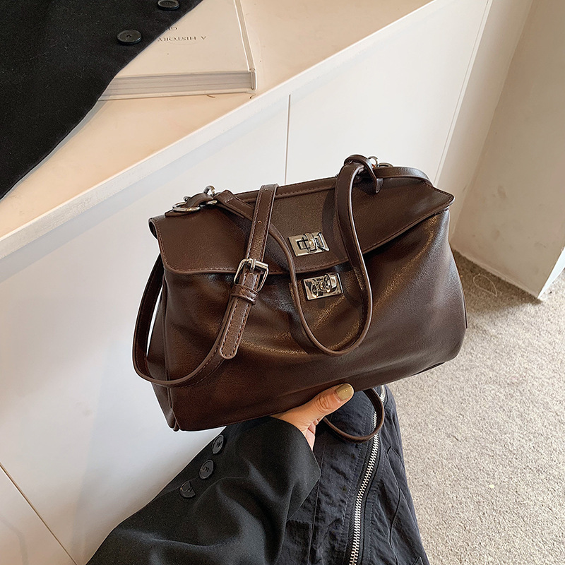 Maillard retro Postman Bag for Women 2024 New style, trendy and fashionable Korean-style briefcase, casual and versatile, large capacity bag Specification drawing