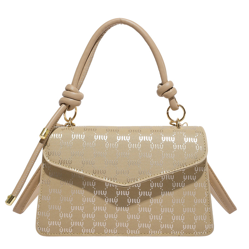 A new casual, trendy and elegant single-shoulder bag with commuting prints, a fashionable crossbody bag, and a simple and versatile hand-held small square bag Item Picture