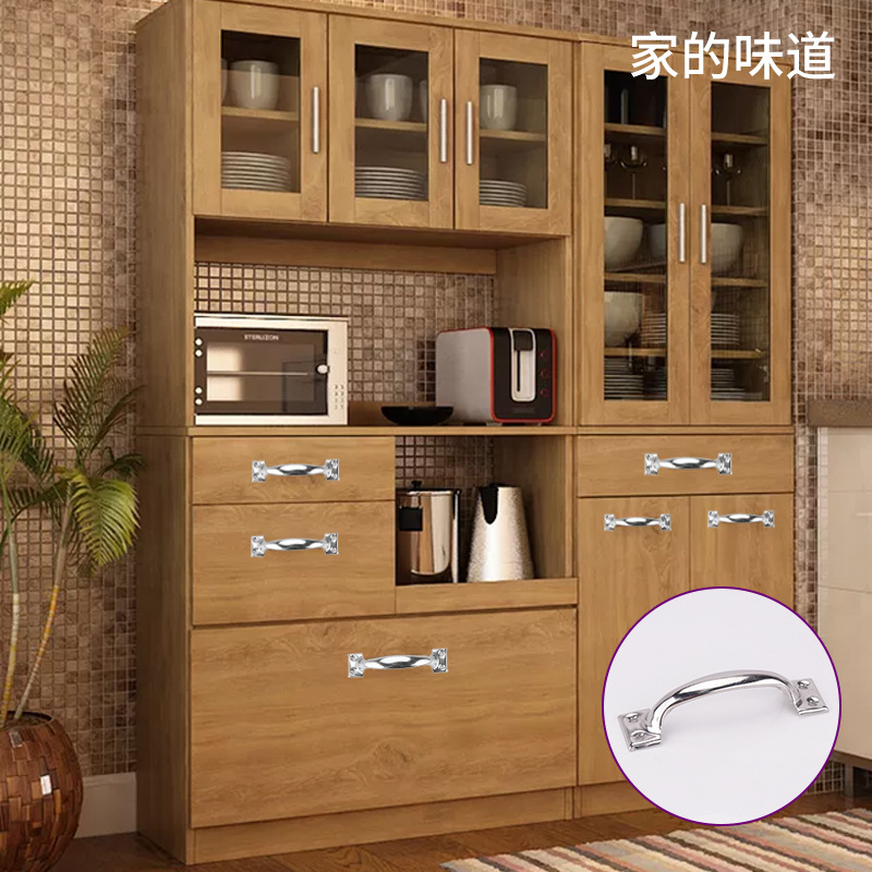 Old-fashioned iron sheet handle, stainless steel handle, door handle, 304 stainless steel rolling shutter door handle, bow-shaped handle Specification drawing