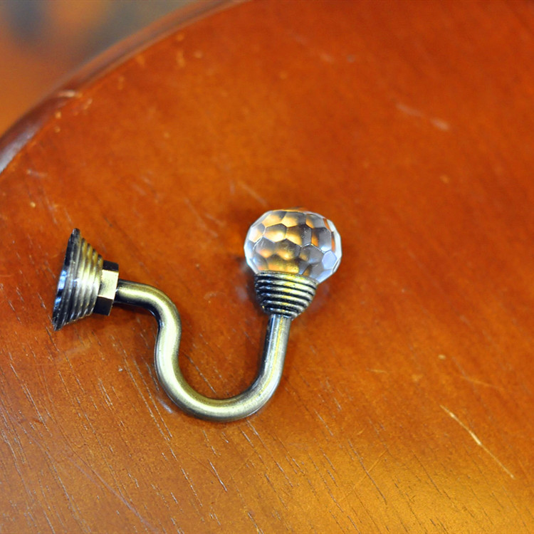 【 Yonghao Hardware 】 Factory direct cross-border supply mini small C hook round crystal curtain wall hook details Picture