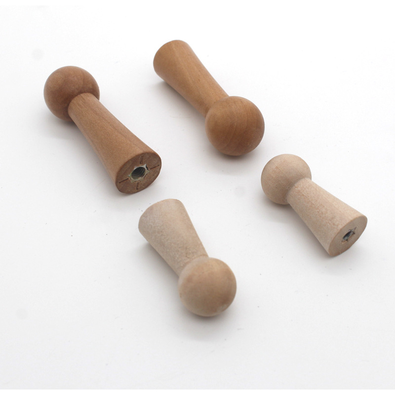 Original wood style solid wood hooks, creative wooden clothes hanging, wooden hook room, no installation required, beech and black walnut wood hooks Specification drawing