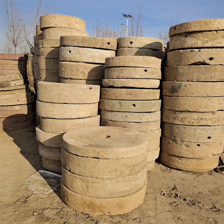 Old grinding discs, old grinding plates, scenic spots, parks, courtyards, villas, stepping stones, treads, old objects, paving grinding discs, old stone mills Specification drawing