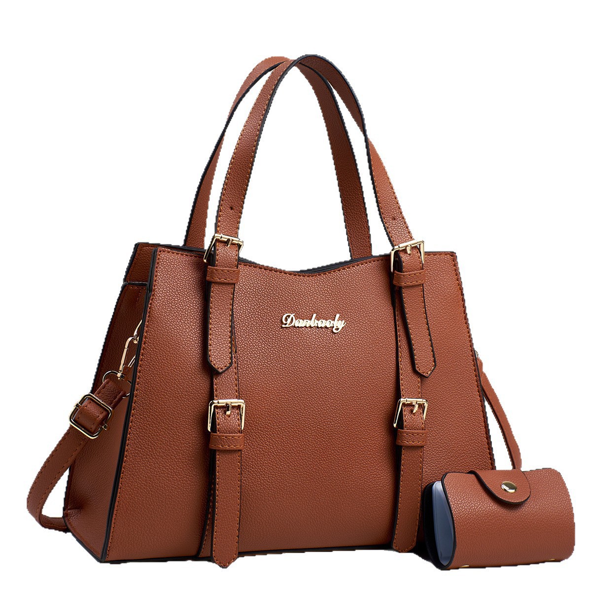 Commuting women's bag, fashionable and retro women's bag, high appearance level, new single-shoulder hand-carry large-capacity women's bag, the same style as the women's bag in the mall Item Picture