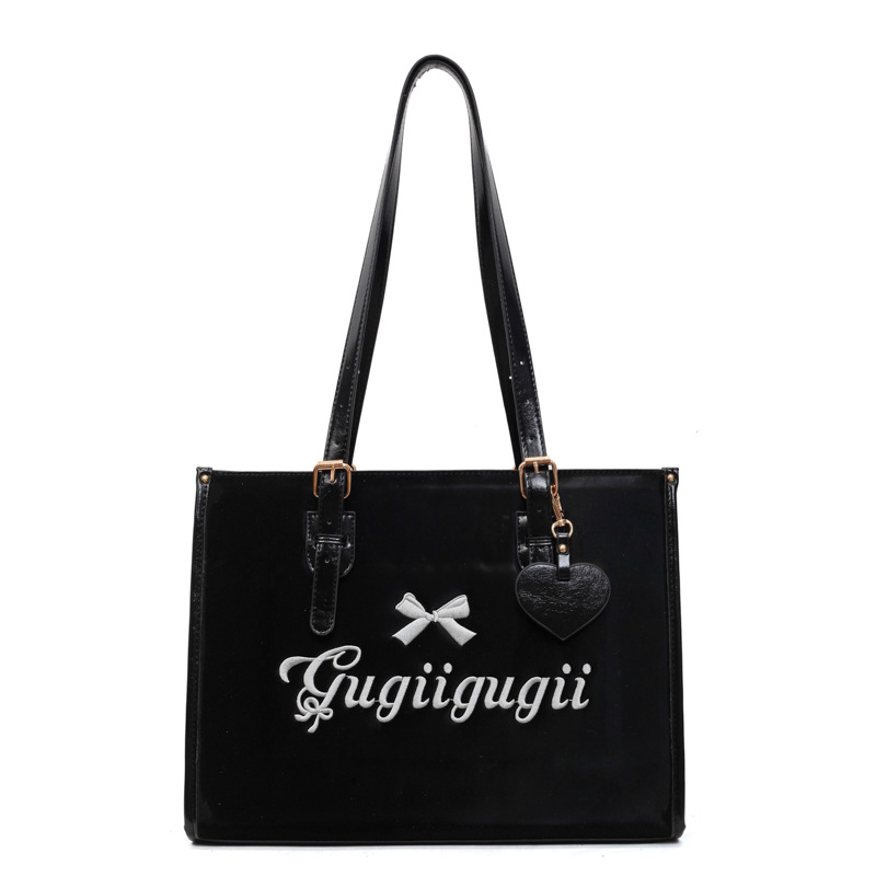 Fashionable large-capacity tote bag, stylish underarm bag, 2025 new trendy single-shoulder bag, solid-color handbag, women's bag Item Picture