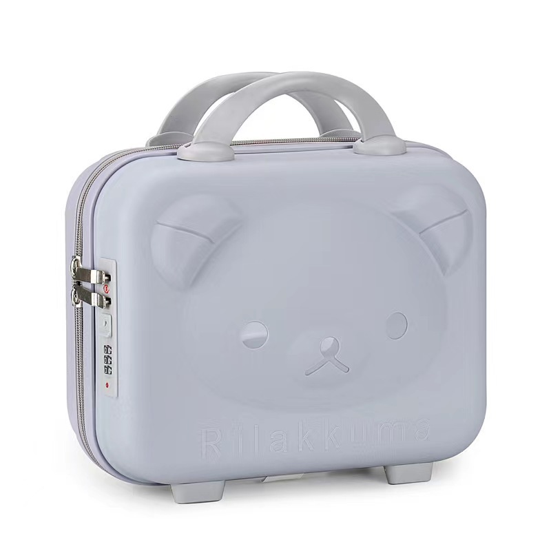 14-inch souvenir makeup box, mini carry-on suitcase, 3D cartoon bear storage box, lightweight password travel box Application Scenario
