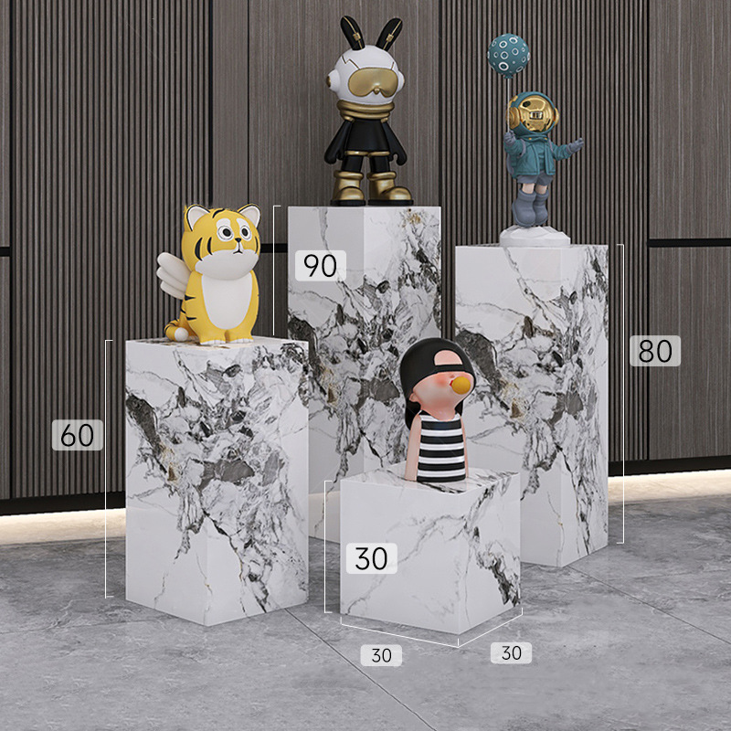 2025 New style living room entrance decorative item base rock plate marble pergola exhibition hall sculpture handicraft base platform Application Scenario