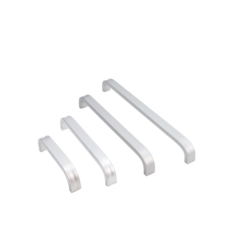 Space aluminum alloy handle, drawer, cabinet door handle, hole spacing 96, 128, cabinet and wardrobe exposed handle, aluminum color Item Picture