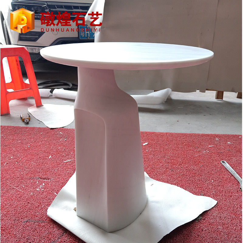 Youdaoplaceholder0 huang natural marble coffee table, white Nordic living room creative designer, irregularly shaped, modern, simple and individual coffee table details Picture