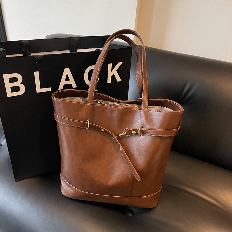 Retro backpack for women, 2024 new trendy and fashionable Korean-style niche tote bag, versatile and large-capacity single-shoulder bag details Picture