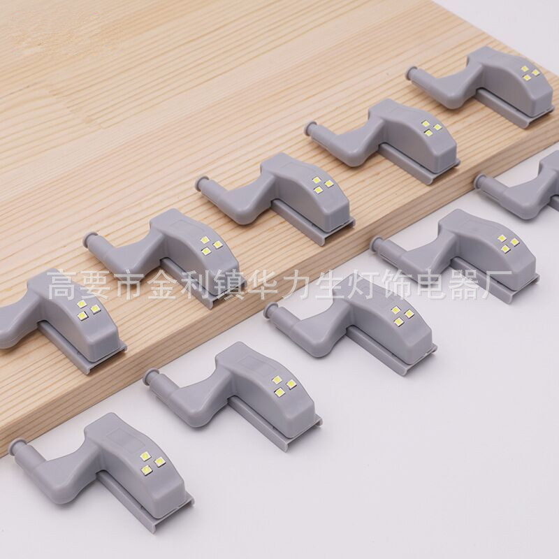 LED hinge light, e-commerce stock furniture hardware accessories, cabinet and wardrobe LED lights, cabinet door hinge lights details Picture