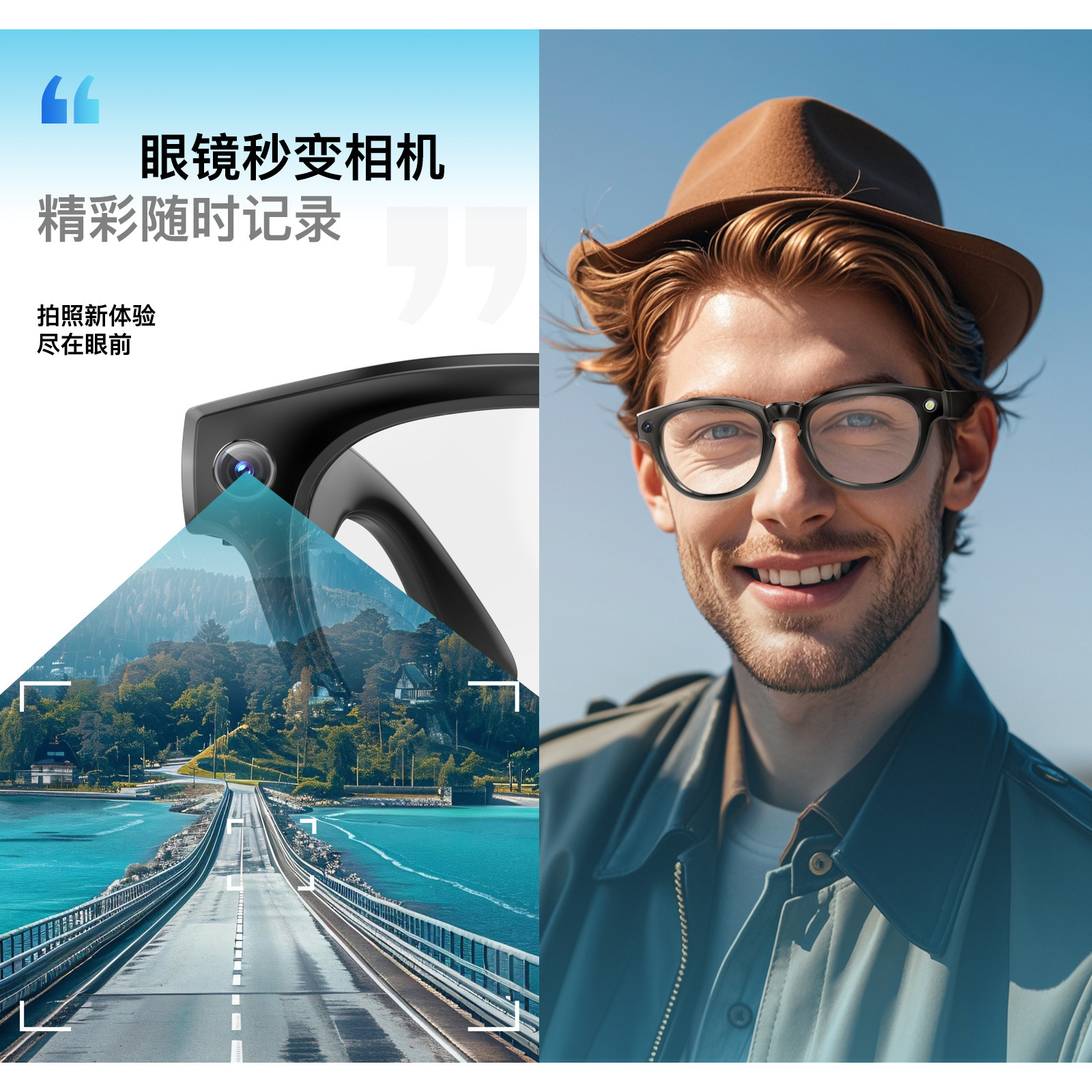 AI intelligent translation, photo-taking Bluetooth glasses, cross-border AR object recognition camera, new music lens Application Scenario