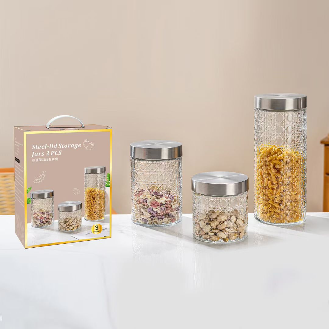 Multi-functional sealed cans, food cans, storage cans, glass bottles for grains and cereals, and storage cans set Specification image